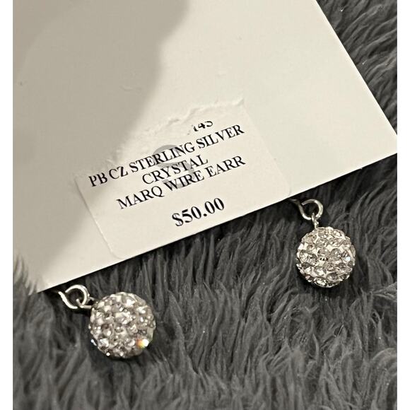 NEW Giani Bernini Crystal Ball Cluster Threader EARRINGS Sterling Silver Dangle - Picture 6 of 7
